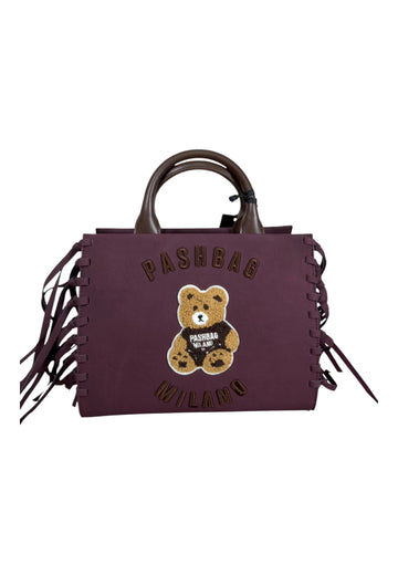 BORSA A MANO E TRACOLLA PASHBAG MARGE 20142 SHEPHERD SUEDE GRAPE