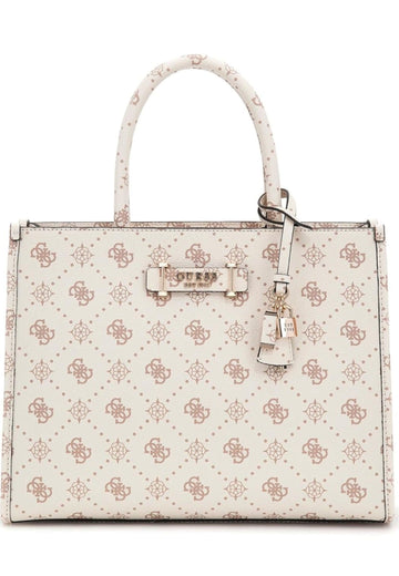 BORSA A MANO E TRACOLLA GUESS SILIA GP989022 VANILLA LOGO