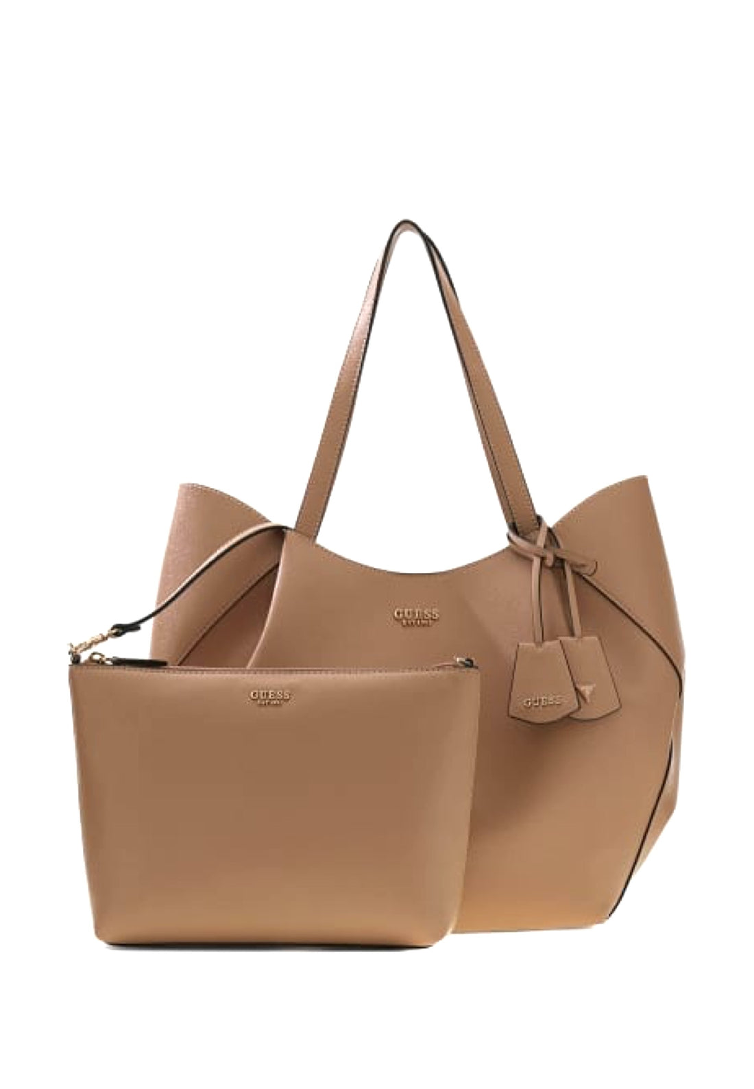 BORSA A SPALLA DONNA GUESS AMORETTE BG789824 BEIGE