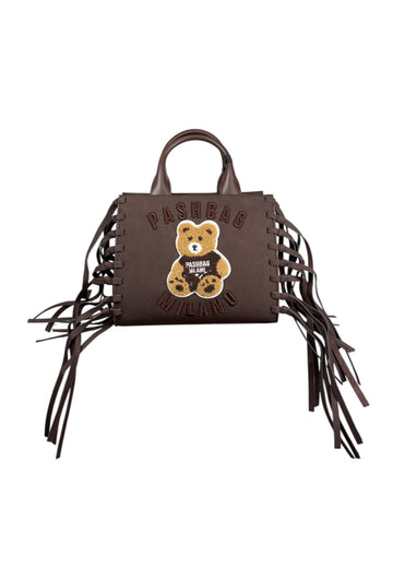BORSA A MANO E TRACOLLA PICCOLA PASHBAG MINI MARGE 20143 SHEPHERD SUEDE BROWN