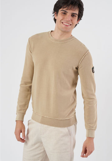 MAGLIA MANICA LUNGA UOMO MARINA MILITARE AYK0046 NOCCIOLA