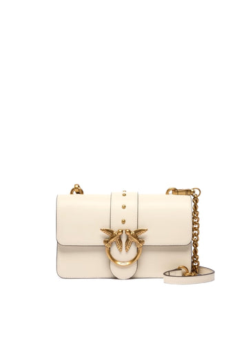 BORSA PINKO LOVE ONE MINI 105856 A0F1 Z14Q BIANCO-ORO