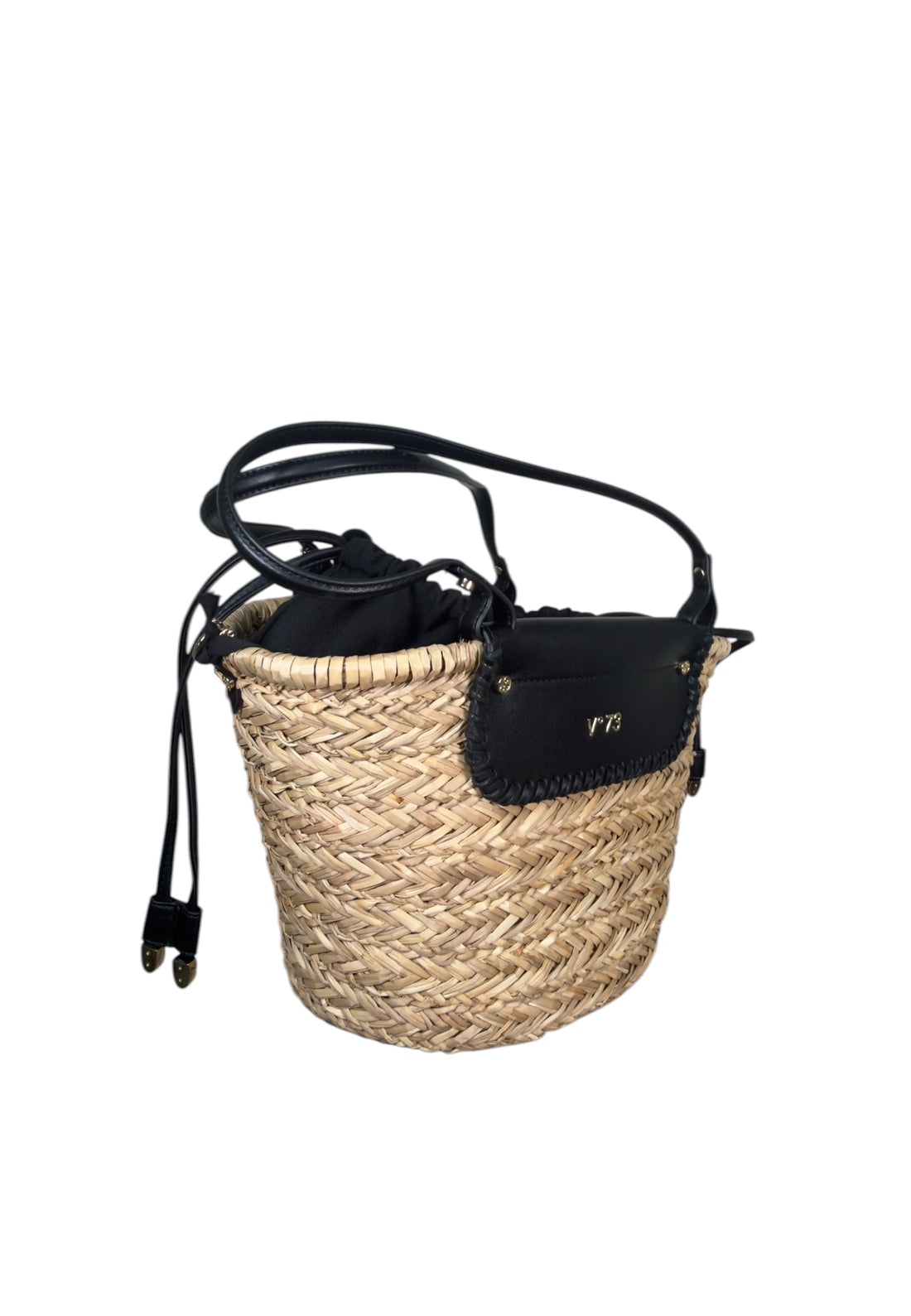 BORSA A SPALLA DONNA GRANDE V°73 VANNA 73BS9N201 NERO-NATURAL
