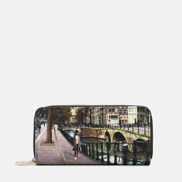 PORTAFOGLIO YNOT DOPPIA ZIP YES-568F6 AMSTERDAM BRIDGE