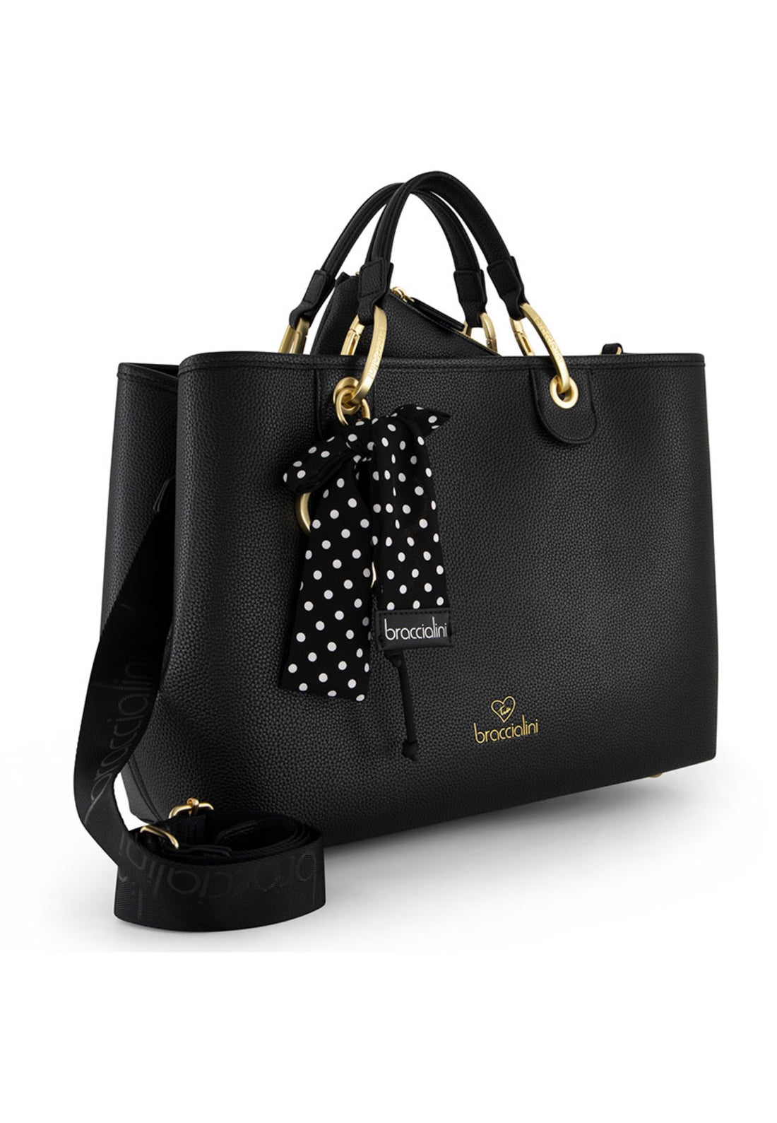 BORSA A MANO E TRACOLLA  BRACCIALINI BETH B19220 NERO