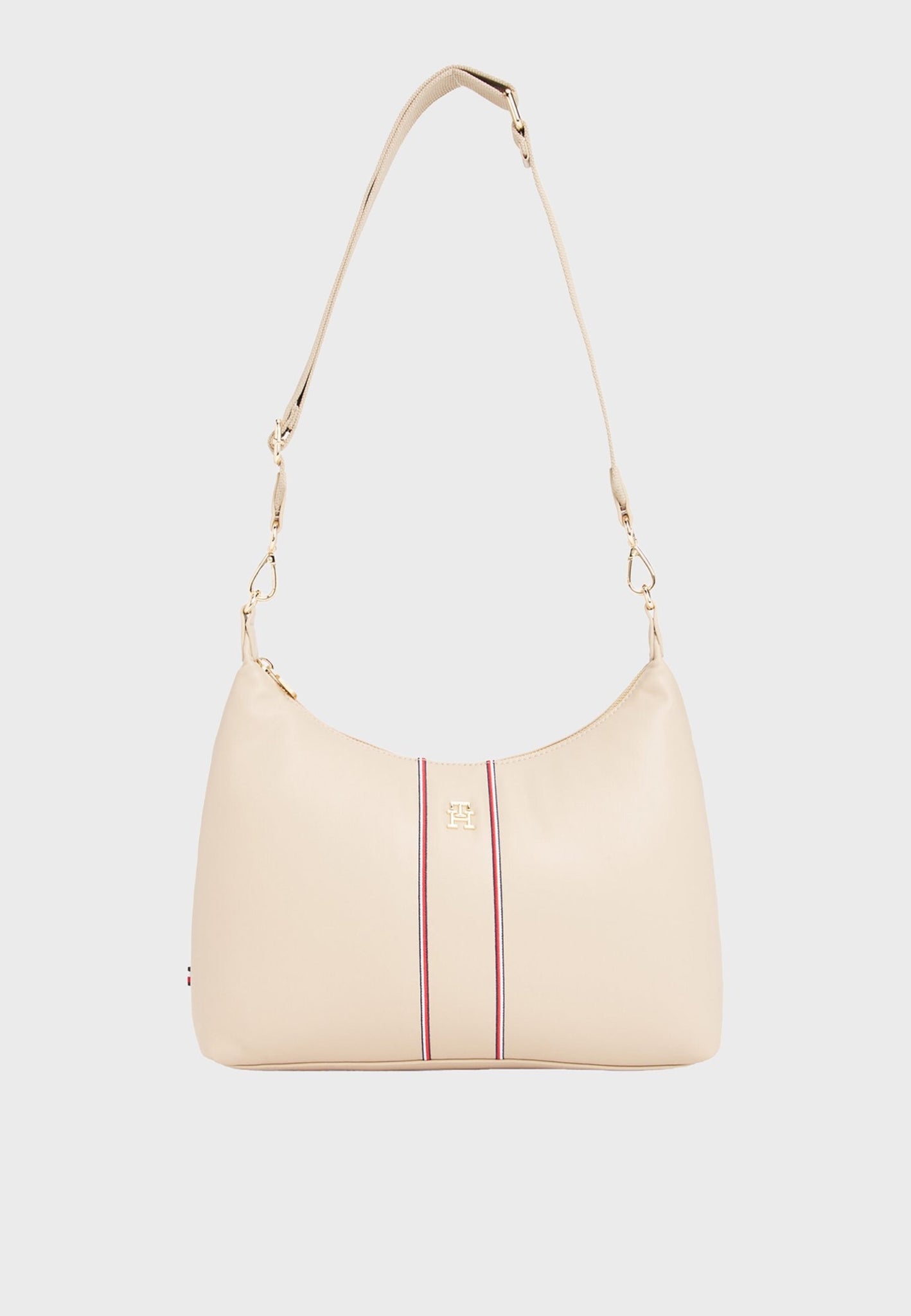 BORSA A SPALLA LUNGA DONNA TOMMY HILFIGER AW0AW18000 0F4 BEIGE