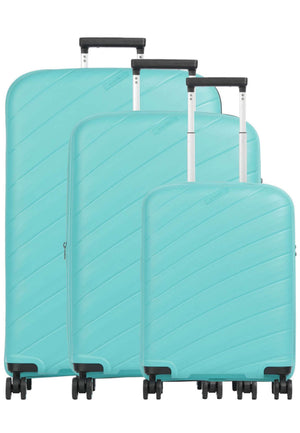 SET DI VALIGIE TRAVELITE RIGIDO BURANO 7734 VERDE ACQUA