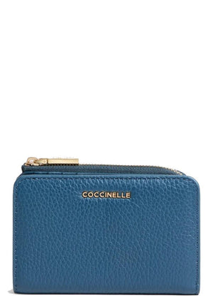 PORTAFOGLIO COCCINELLE PICCOLO METALLIC SOFT E2MW511D101 B27 DEEP BLUE