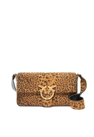 BORSA PINKO LOVE ONE SLOUCHY MINI MEZZO MACULA 106244 A32A M35Q MACULATO MARRONE
