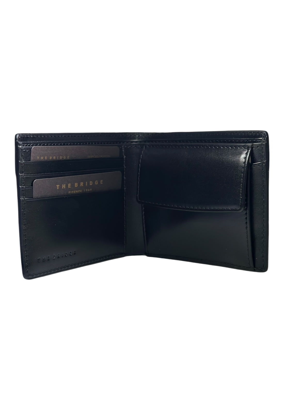 PORTAFOGLIO UOMO THE BRIDGE PICCOLO CON MONETE 01313601 7R NERO
