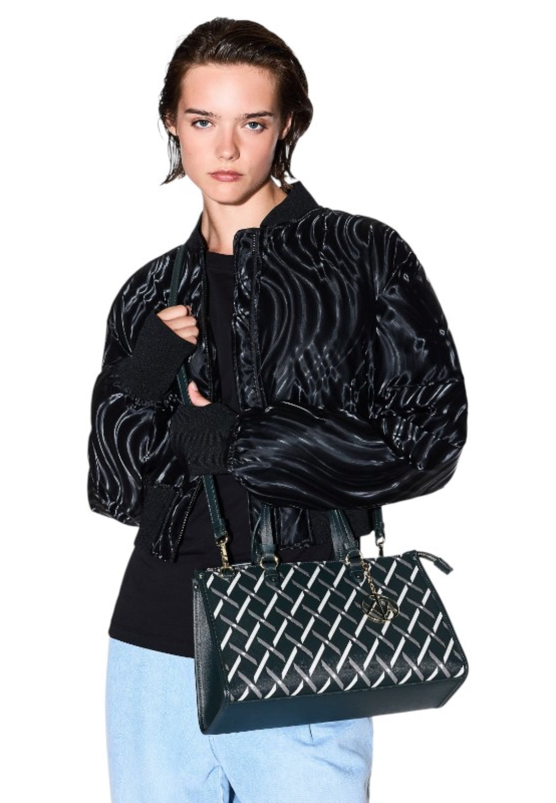 BORSA A MANO E TRACOLLA ARMANI EXCHANGE XW000400 AF17155 M7021 BEAT GREEN-BEAT GREEN