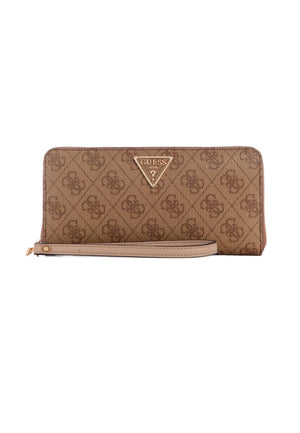 PORTAFOGLIO DONNA ZIP AROUND GUESS LAUREL II SG7459146 LATTE LOGO