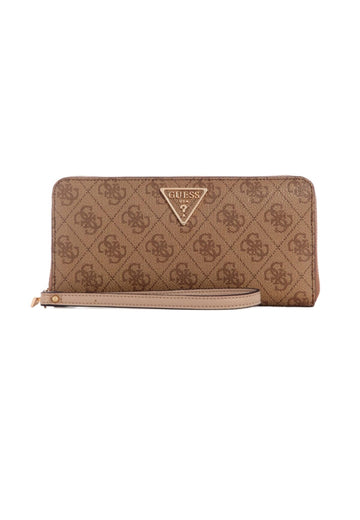 PORTAFOGLIO DONNA ZIP AROUND GUESS LAUREL II SG7459146 LATTE LOGO