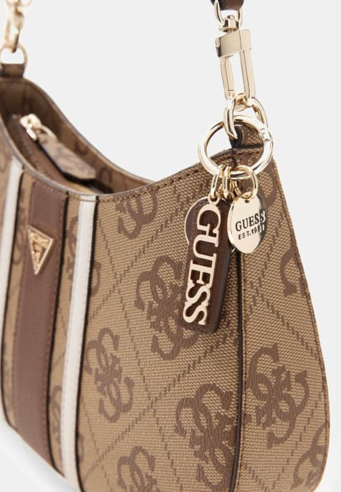 BORSA A SPALLA GUESS NOELLE II SG967218 LATTE LOGO-BROWN