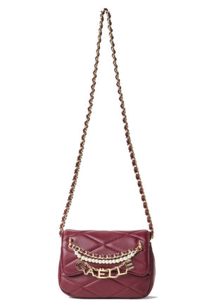 BORSA TRACOLLINA GAELLE MATELASSè E PERLE GAACW02442 MOSTO