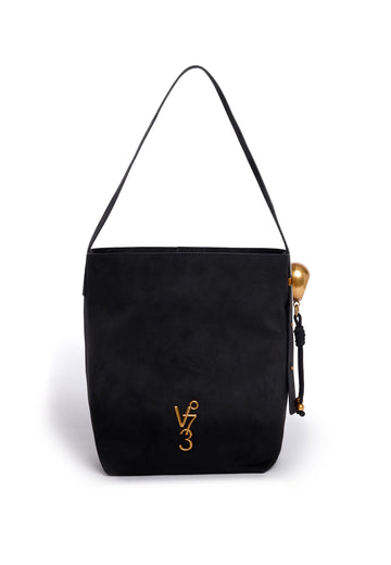 BORSA A SPALLA SECCHIELLO GRANDE V73 AZZURRITE 73BSA4R01 NERO