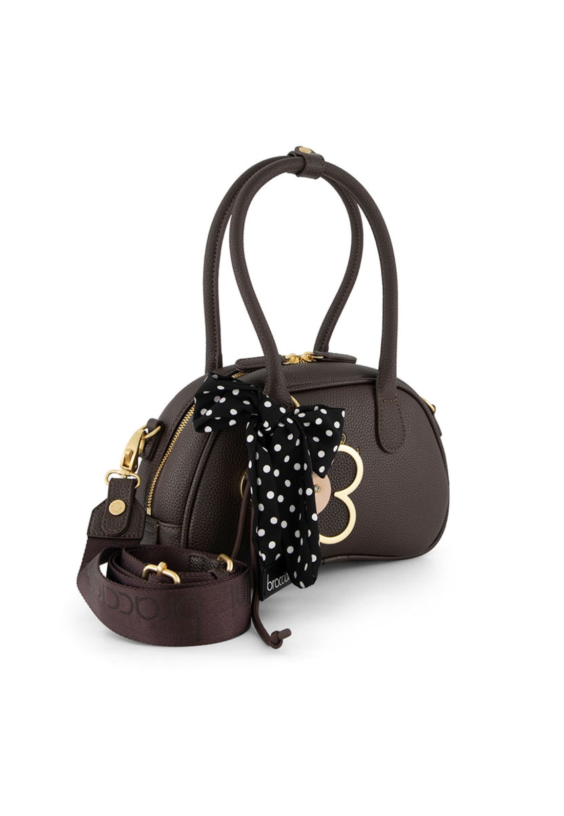 BORSA A MANO E TRACOLLA BAULETTO BRACCIALINI BETH B19225 CIOCCOLATO