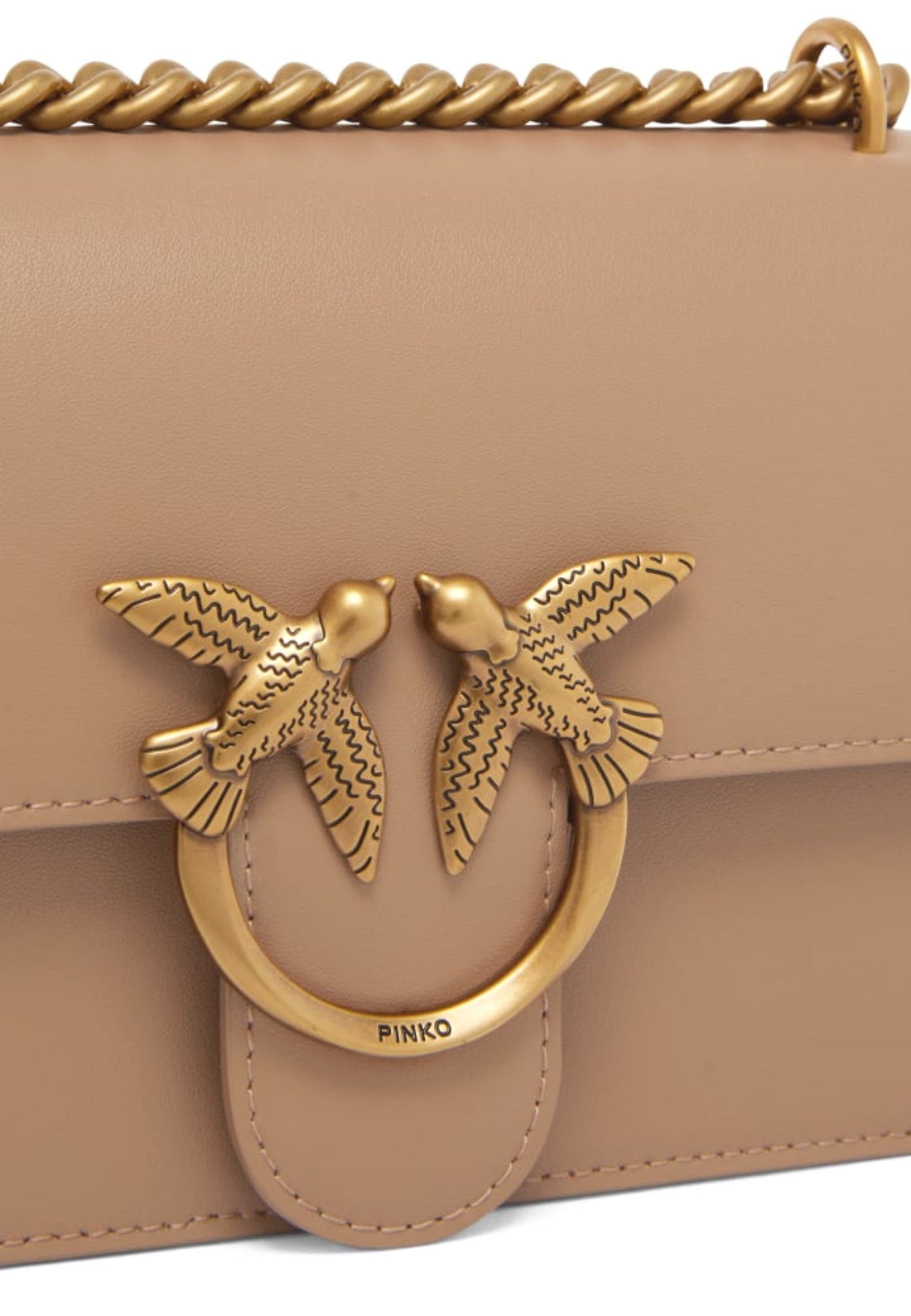 BORSA PINKO LOVE ONE MINI 100074 A0F1 D01Q BEIGE BISCOTTO ZENZERO