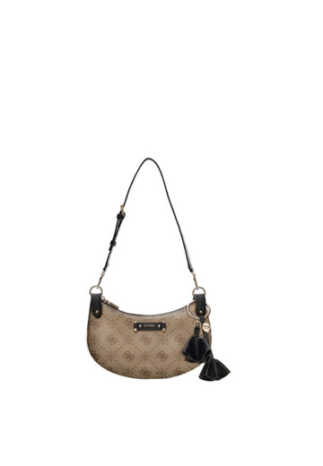 BORSA A SPALLA MINI DONNA GUESS KATIE JP225318 LATTE LOGO-BROWN