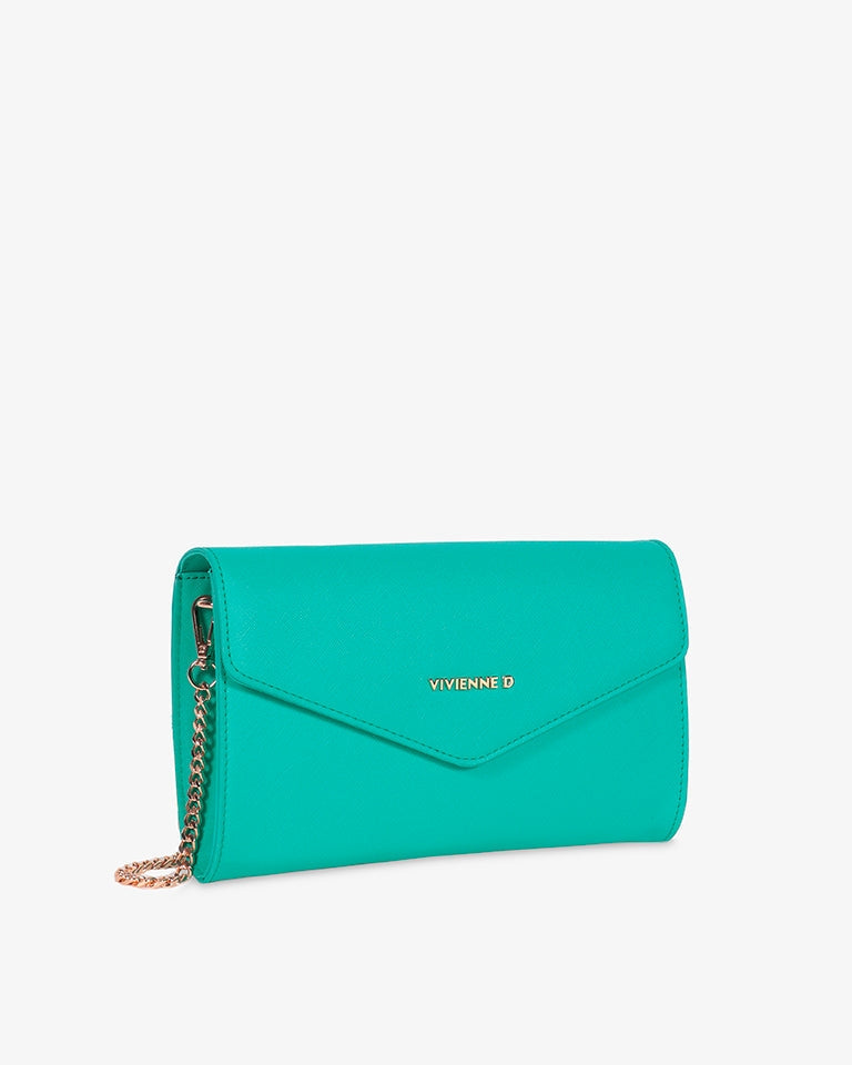 BORSA POCHETTE  VIVIENNE D V045C VERDE ACQUA