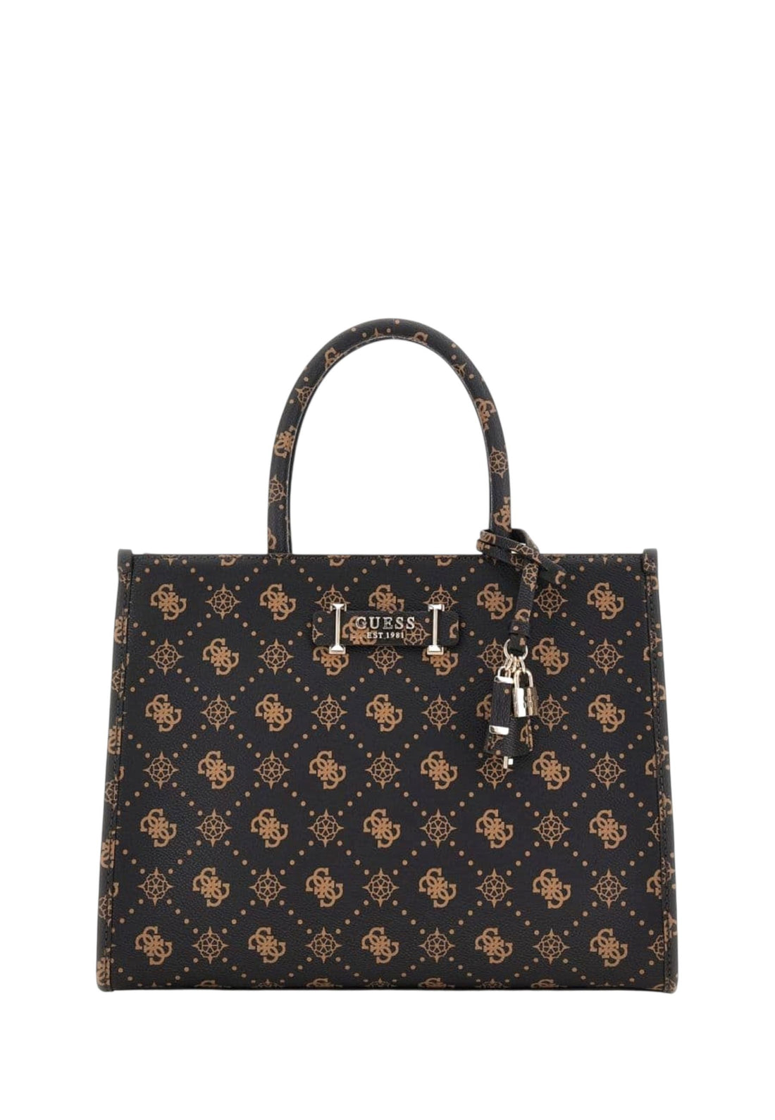 BORSA A MANO E TRACOLLA GUESS SILIA GP989022 ESPRESSO LOGO