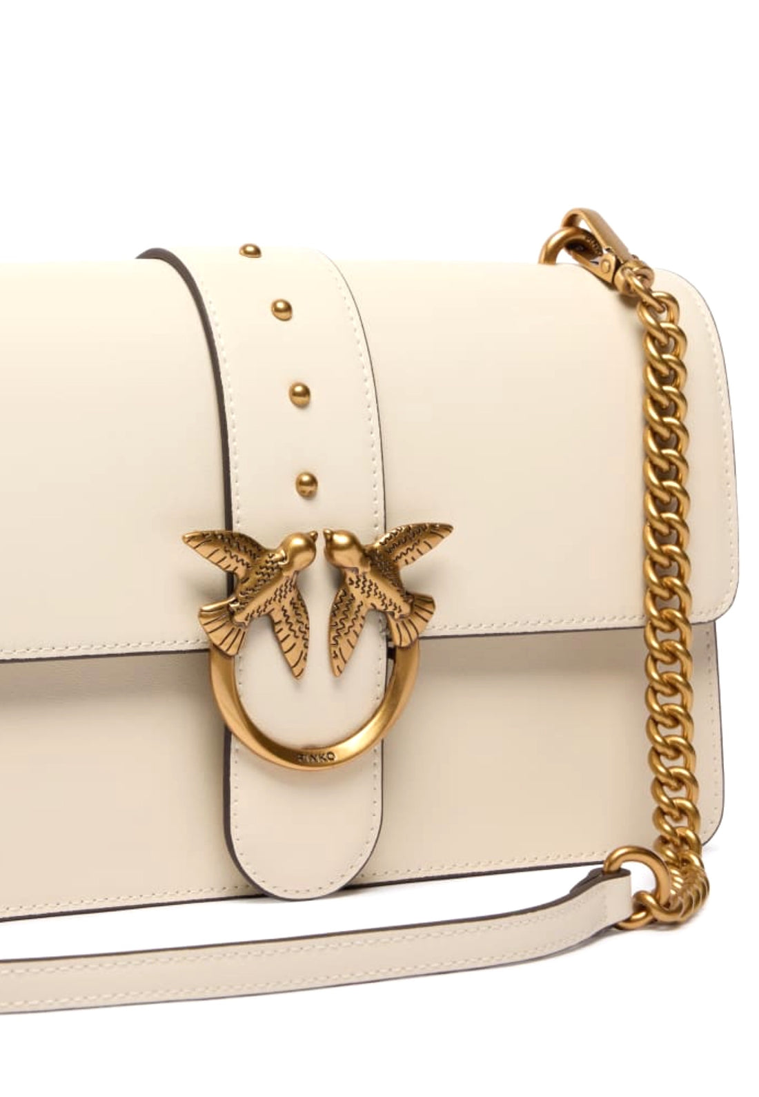 BORSA PINKO LOVE ONE CLASSIC 105857 A0F1 Z14Q BIANCO-ORO