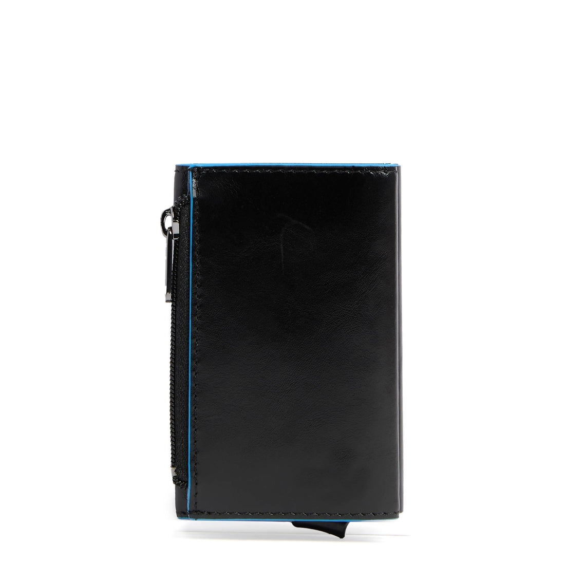 PIQUADRO WALLET CARD HOLDER + BANKNOTES + COINS BLUE SQUARE PP5585B2BLR BLACK