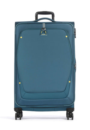 VALIGIA TROLLEY GRANDE SEMIRIGIDA TRAVELITE UMBRIA 091949 PETROLIO