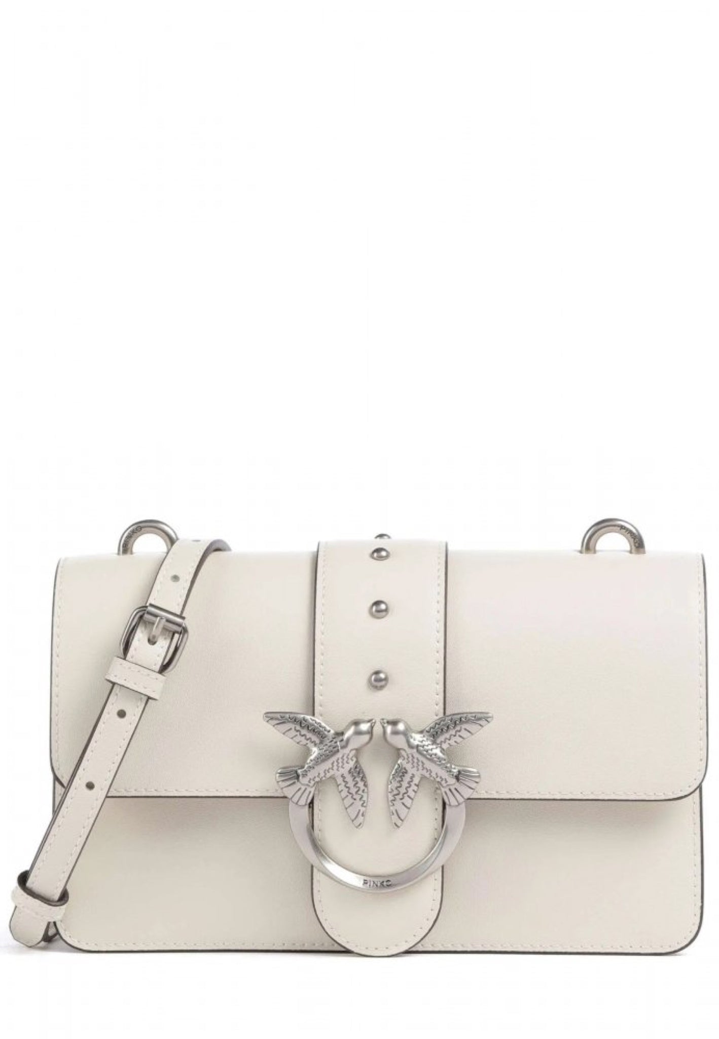 BORSA PINKO LOVE ONE MINI 105856 A0F1 Z14O BIANCO-SILVER