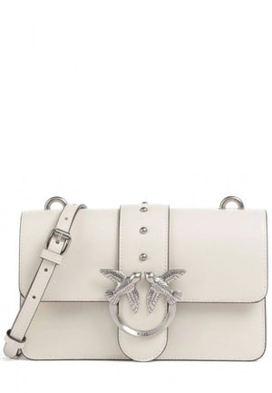 BORSA PINKO LOVE ONE MINI 105856 A0F1 Z14O BIANCO-SILVER
