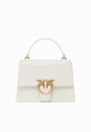 BORSA PINKO LOVE ONE TOP HANDLE LIGHT MEDIA 100066 A0F1 Z14Q BIANCO