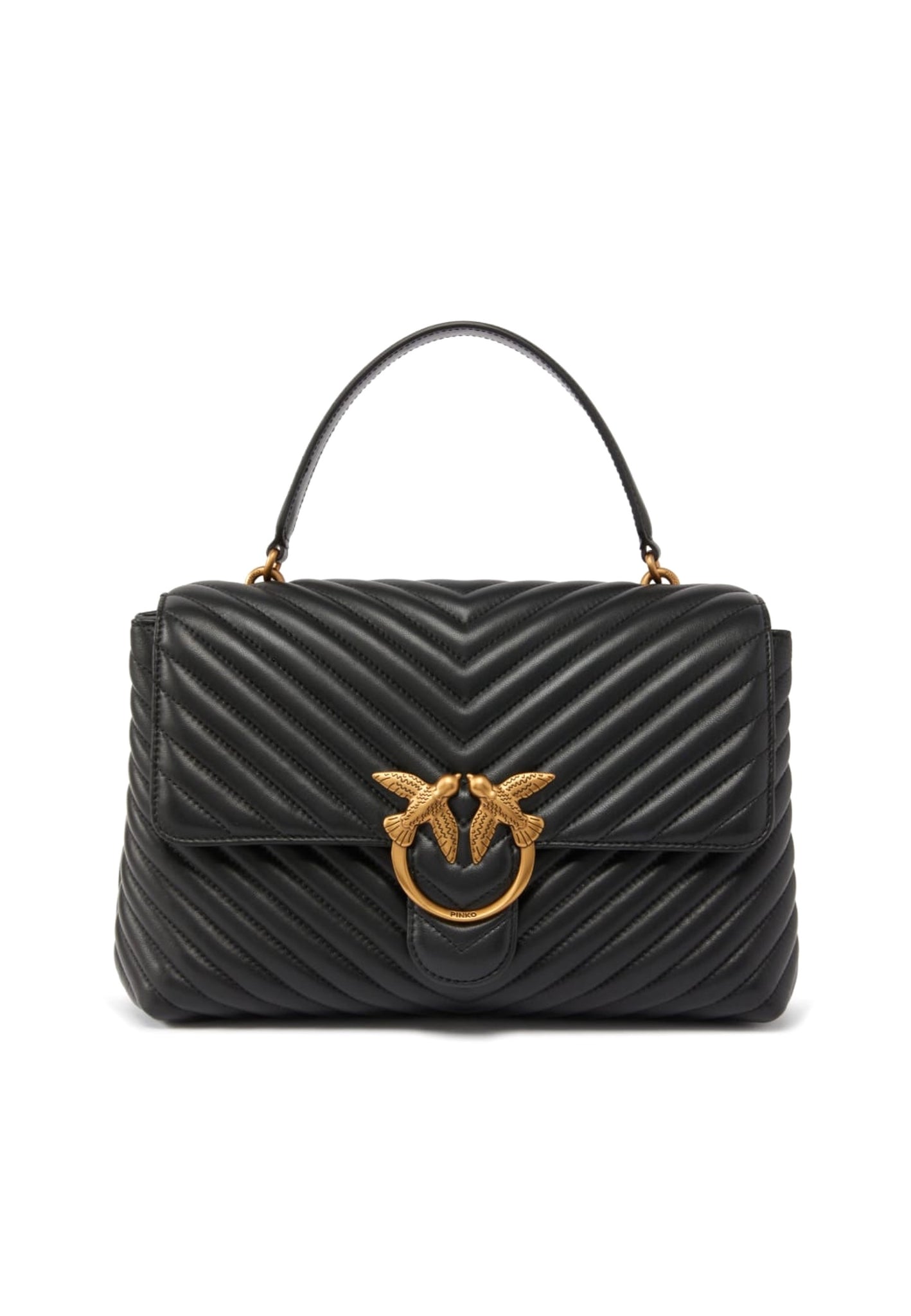 BORSA PINKO LOVE LADY PUFF BIG CHEVRON 100042 A0GK Z99Q NERO