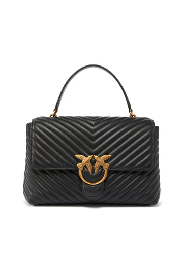 BORSA PINKO LOVE LADY PUFF BIG CHEVRON 100042 A0GK Z99Q NERO