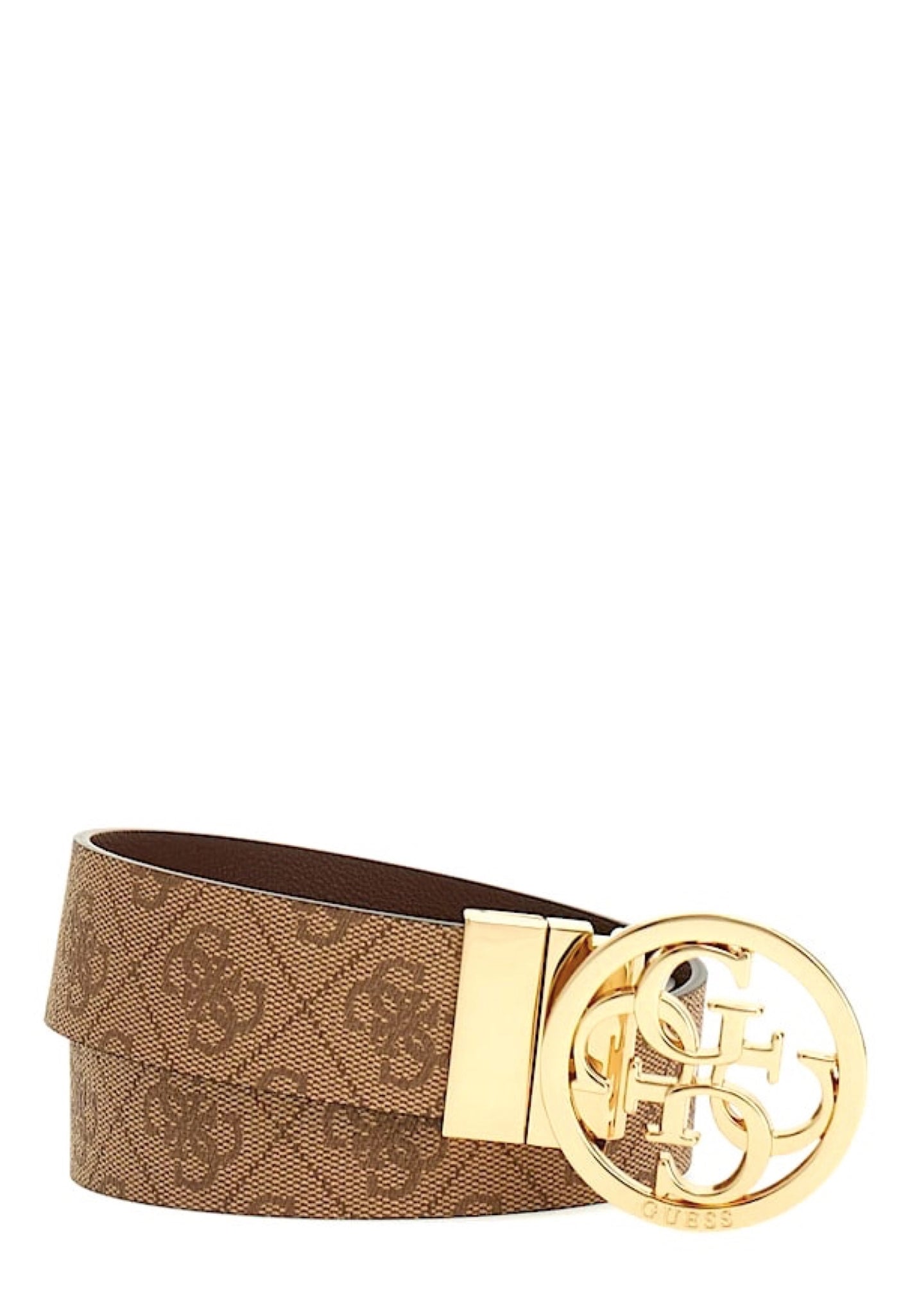 CINTURA GUESS DONNA REVERSIBILE BW9166P4235 LATTE LOGO