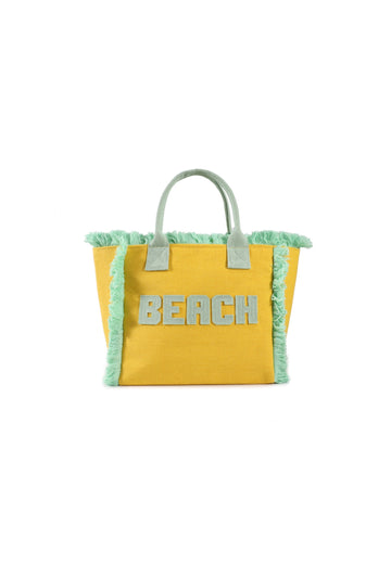 BORSA DA MARE A MANO MEDIA MARIA CELINE MC5303-2 YELLOW-FUCSIA