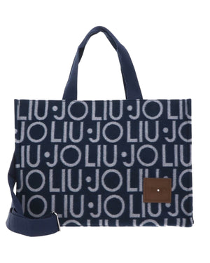 BORSA A MANO E TRACOLLA LIU-JO LOGO ALLOVER 2F6037_T2742 00737 DENIM