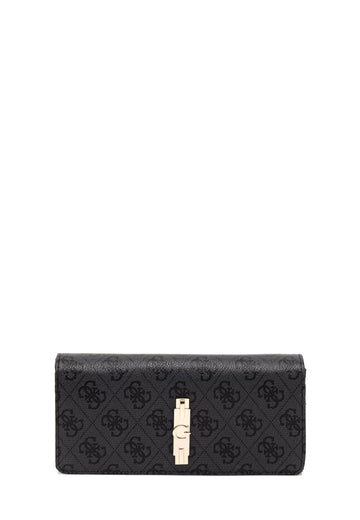 PORTAFOGLIO DONNA CON PATTA GUESS YVONNE LOGO SG2378155 COAL LOGO