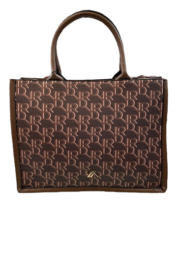 BORSA A MANO LOGATA DONNA VERDE 16-0008231 MARRONE