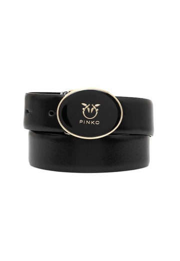 CINTURA DONNA PINKO ROUND ENAMEL H2.8 105478 A2QL Z99Y NERO