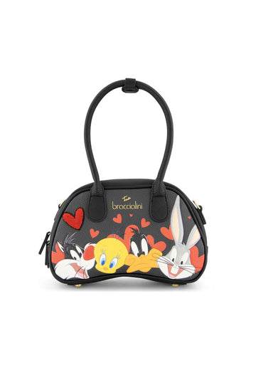 BORSA A MANO E TRACOLLA BAULETTO BRACCIALINI BETH ALLFRIEND LT317 NERO