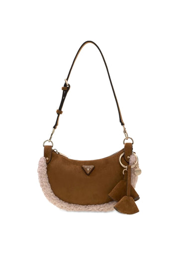 BORSA A SPALLA DONNA GUESS KATIE SW225318 COGNAC