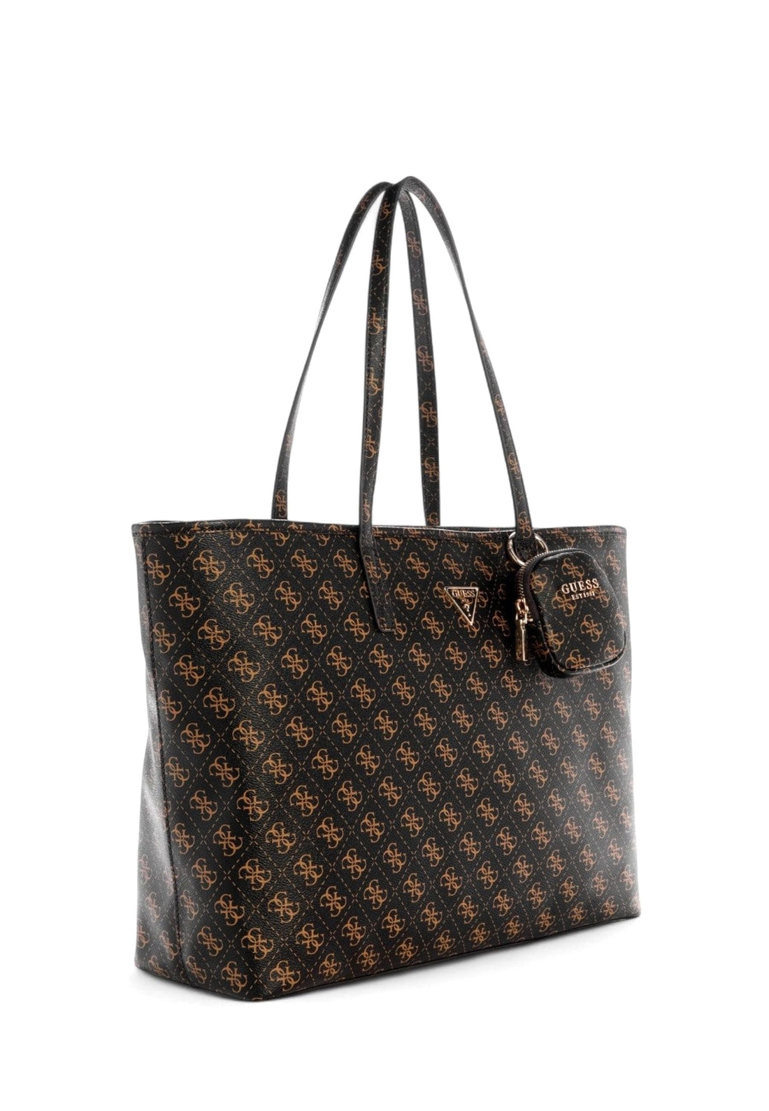 BORSA A SPALLA MAXI CON POCHETTE DONNA GUESS POWER PALY II QG712424 BROWN LOGO