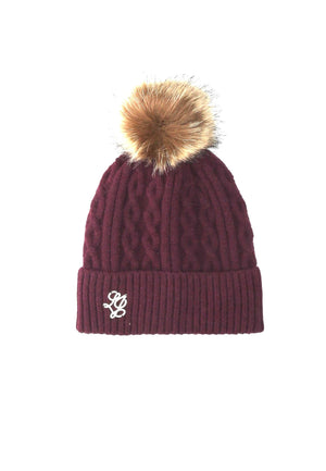 CAPPELLO CON PONPON DONNA LIU-JO 2F6008_MA33S 91718 RED AUBERGIN