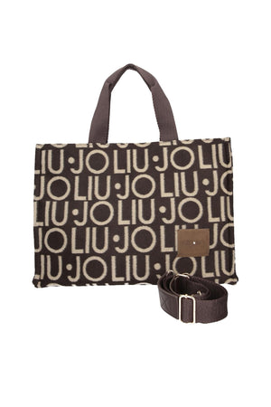 BORSA A MANO E TRACOLLA LIU-JO LOGO ALLOVER 2F6037_T2742 T.MORO