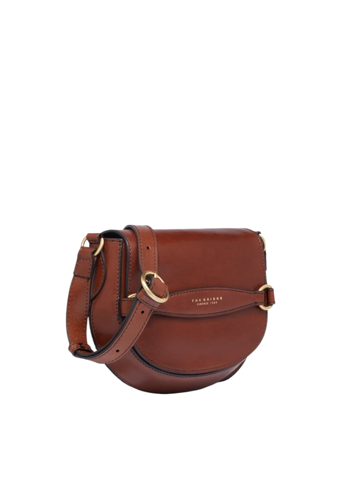 BORSA DONNA TRACOLLINA THE BRIDGE BETTINA 04371201 MARRONE/ORO