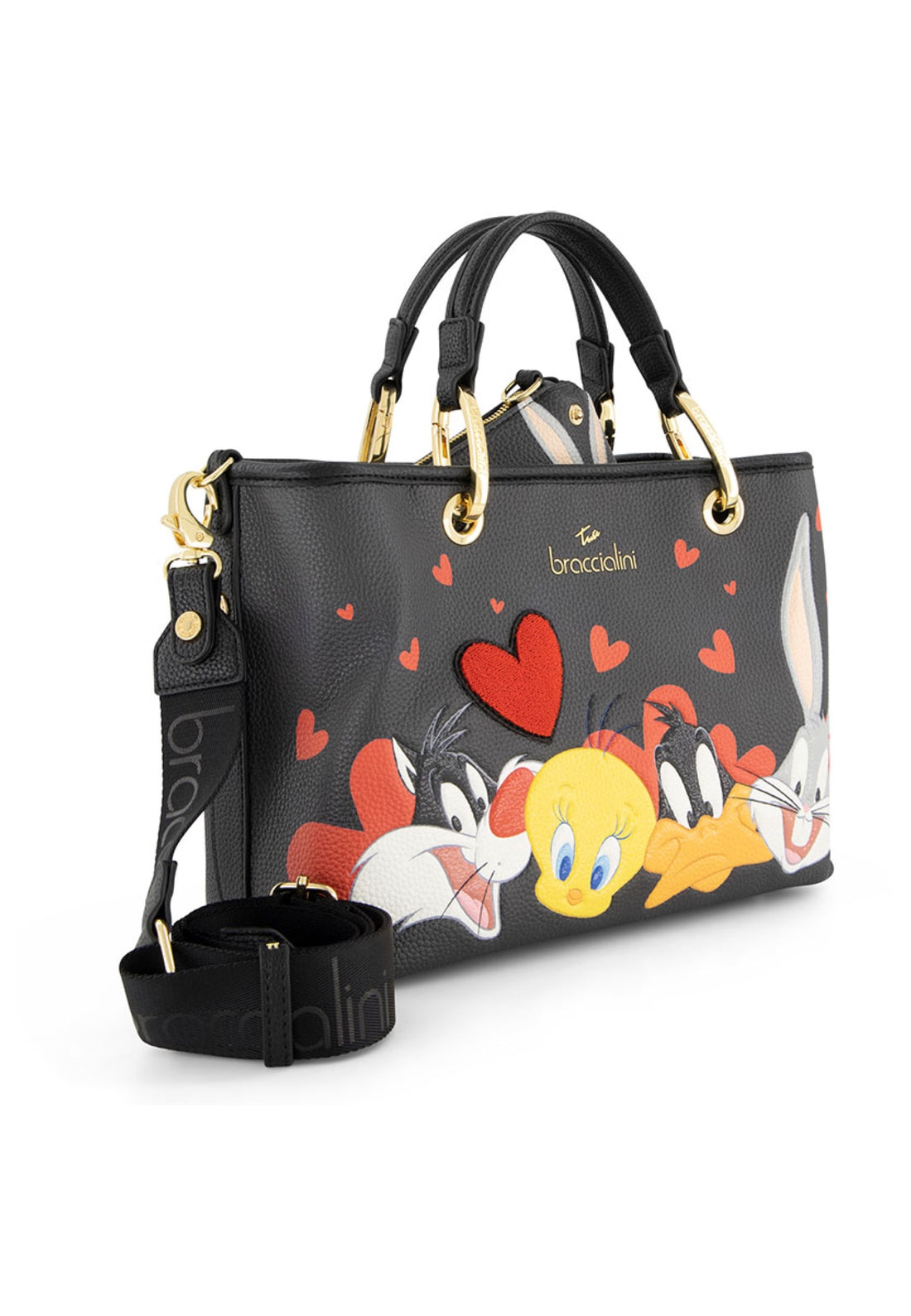 BORSA A MANO E TRACOLLA MEDIA BRACCIALINI AMY LT310 NERO