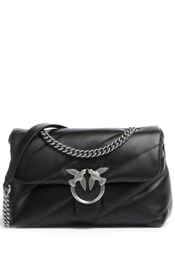 PINKO LOVE PUFF CLASSIC BAG 100038 A0F2 BLACK SILVER