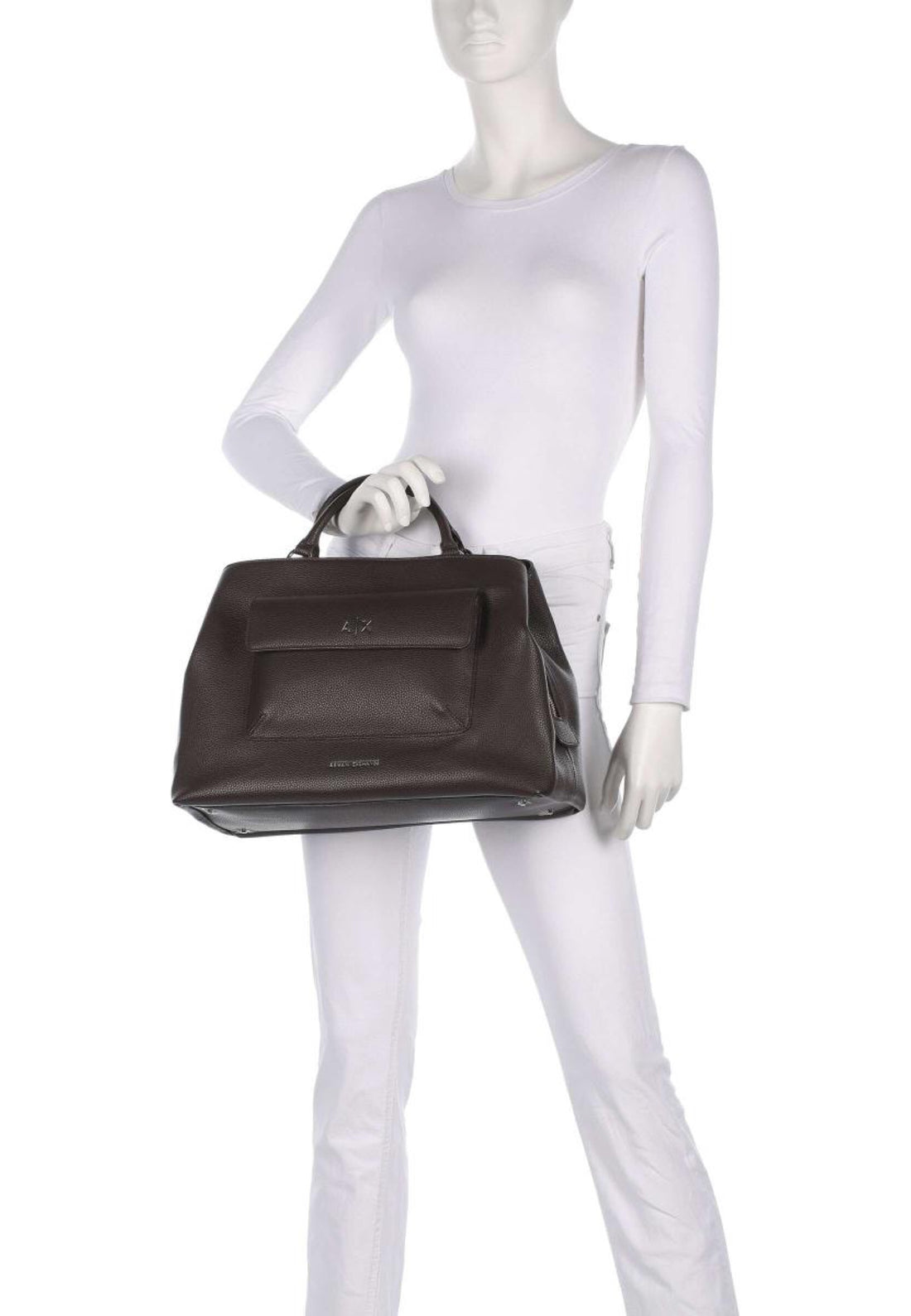 BORSA A MANO E TRACOLLA ARMANI EXCHANGE XW001542 AF17019 U6304 HOT FUDGE CIOCCOLATO