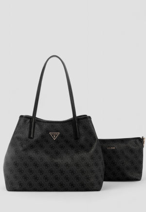 BORSA A SPALLA DONNA GUESS VICTTORIA ESG951428 COAL LOGO