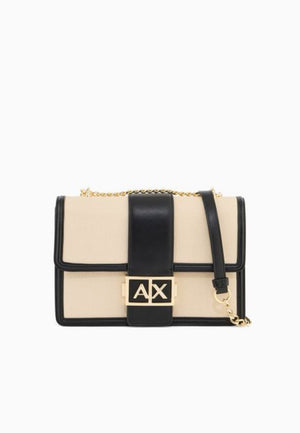 BORSA TRACOLLINA DONNA ARMANI EXCHANGE XW000070 AF22570 MC479 NATURAL-BLACK